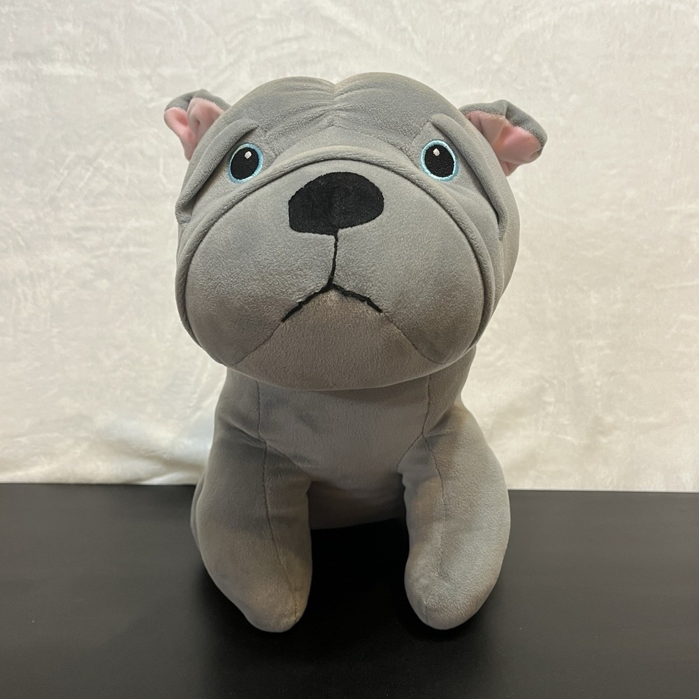 Shar-Pei Sharpei Plush English BullDog Wrinkles Stuffed Animal Stitched Eyes 11"